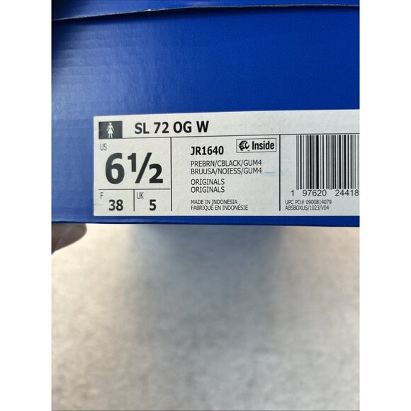 Adidas SL 72 OG Black with Fur Leopard Stripe Women SZ 6.5 New in Box - Picture 13 of 13